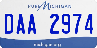 MI license plate DAA2974