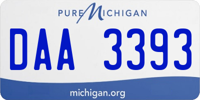 MI license plate DAA3393