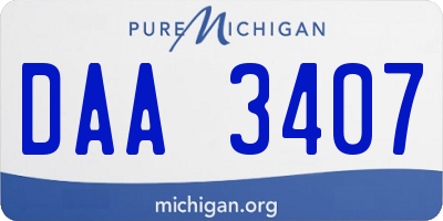 MI license plate DAA3407
