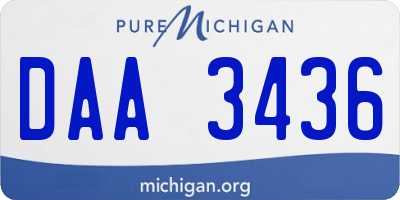 MI license plate DAA3436