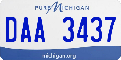 MI license plate DAA3437