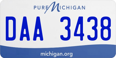 MI license plate DAA3438