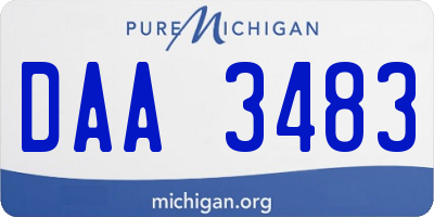 MI license plate DAA3483