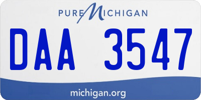 MI license plate DAA3547