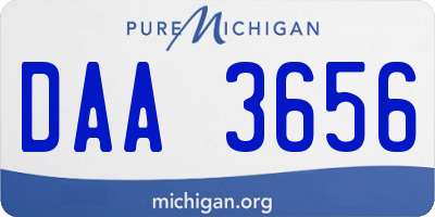 MI license plate DAA3656