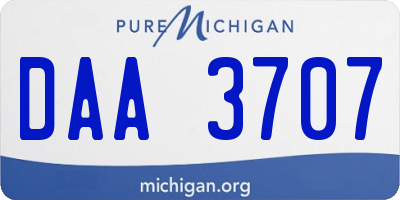 MI license plate DAA3707
