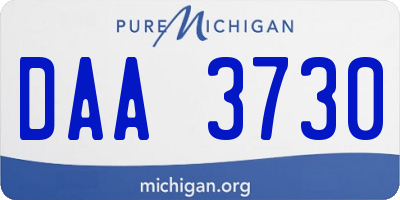 MI license plate DAA3730