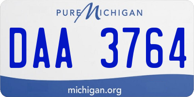 MI license plate DAA3764