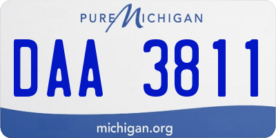 MI license plate DAA3811