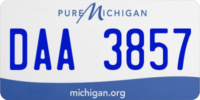 MI license plate DAA3857