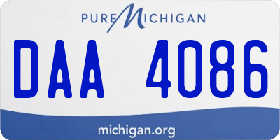 MI license plate DAA4086