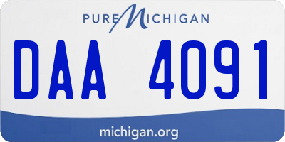 MI license plate DAA4091