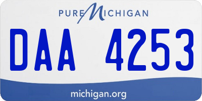 MI license plate DAA4253