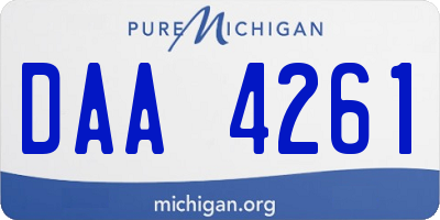 MI license plate DAA4261