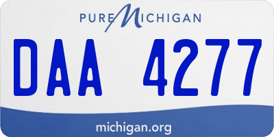 MI license plate DAA4277