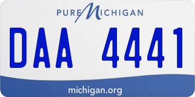 MI license plate DAA4441