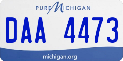 MI license plate DAA4473