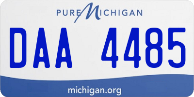 MI license plate DAA4485
