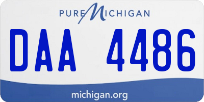 MI license plate DAA4486