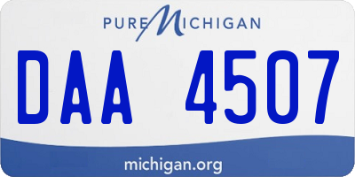 MI license plate DAA4507