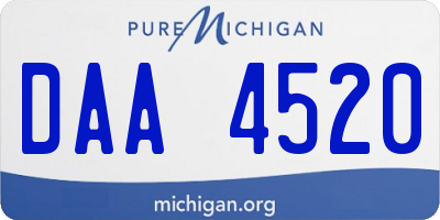 MI license plate DAA4520