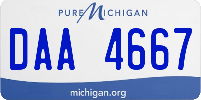 MI license plate DAA4667