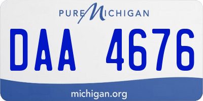 MI license plate DAA4676