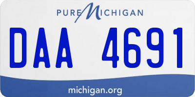 MI license plate DAA4691