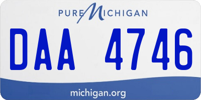 MI license plate DAA4746