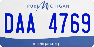 MI license plate DAA4769
