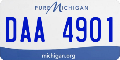MI license plate DAA4901