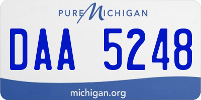 MI license plate DAA5248