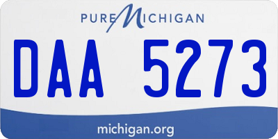 MI license plate DAA5273