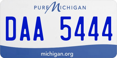 MI license plate DAA5444