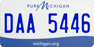MI license plate DAA5446