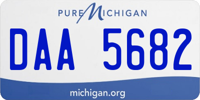 MI license plate DAA5682