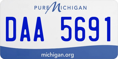 MI license plate DAA5691