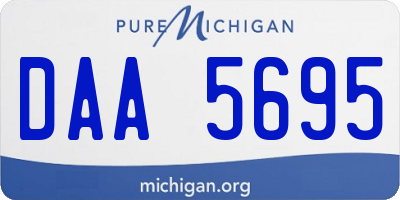 MI license plate DAA5695
