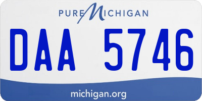 MI license plate DAA5746