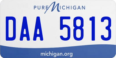 MI license plate DAA5813