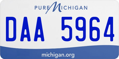 MI license plate DAA5964