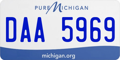 MI license plate DAA5969