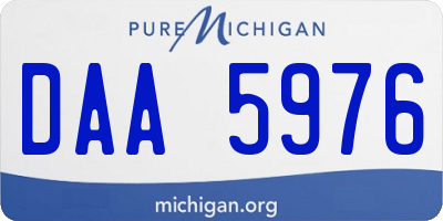 MI license plate DAA5976
