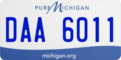 MI license plate DAA6011