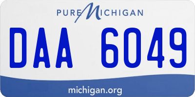 MI license plate DAA6049
