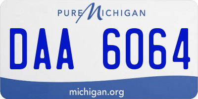 MI license plate DAA6064