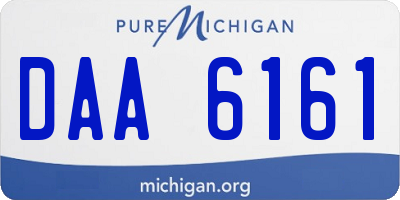 MI license plate DAA6161