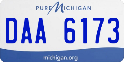 MI license plate DAA6173