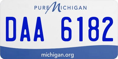 MI license plate DAA6182