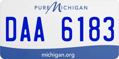MI license plate DAA6183